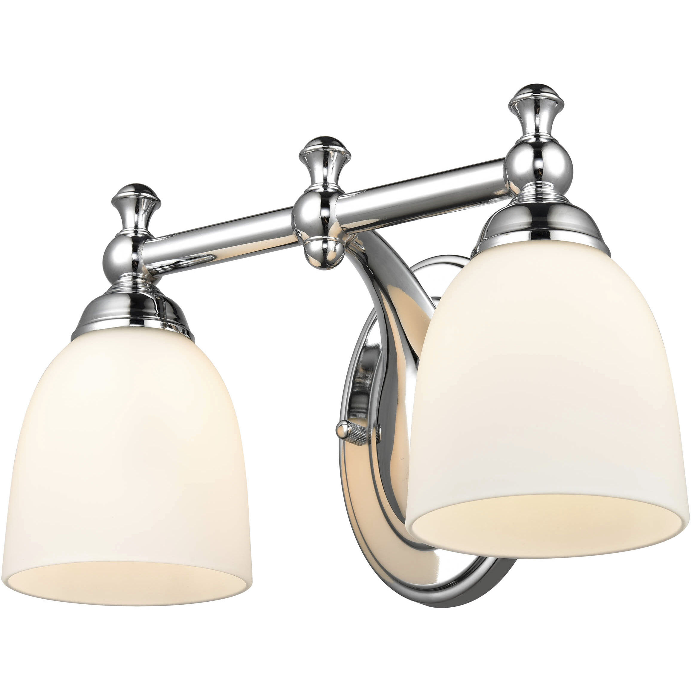 None 2 Light 13.25 inch Chrome Bathroom Vanity Light Wall Light